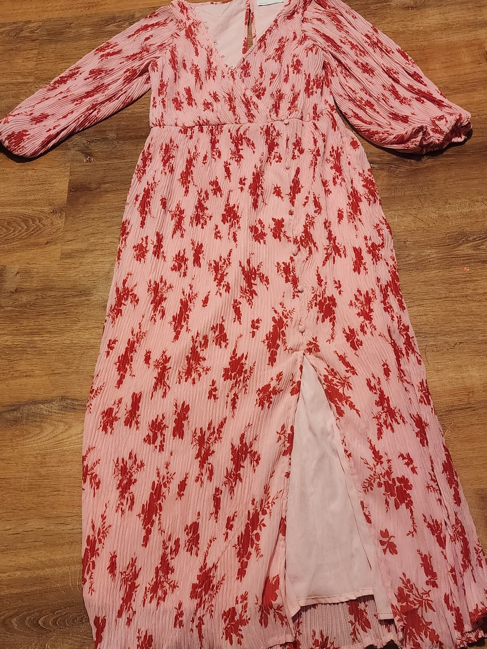 ASOS Pink Dress with Red Floral Print